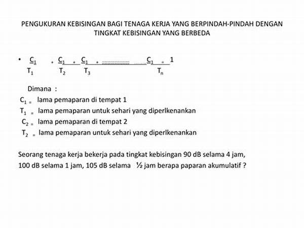 Metode Pengukuran Kebisingan Industri