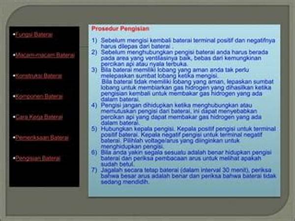 Prosedur Pengisian Baterai Yang Benar