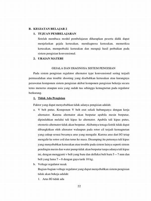 Gejala Kerusakan Sistem Pengisian