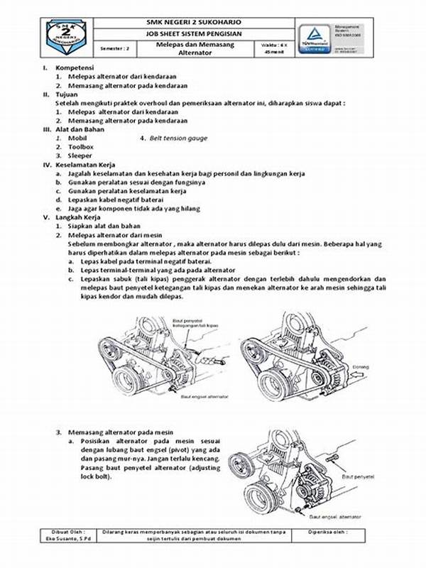 Langkah-langkah Memasang Alternator Baru