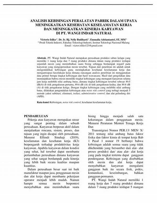 Analisis Dampak Kebisingan Di Pabrik