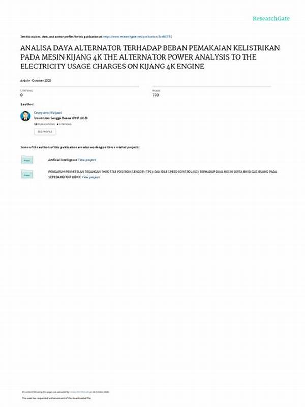 Analisis Output Daya Alternator