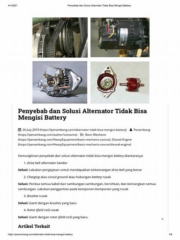 Penyebab Suara Mendesis Alternator