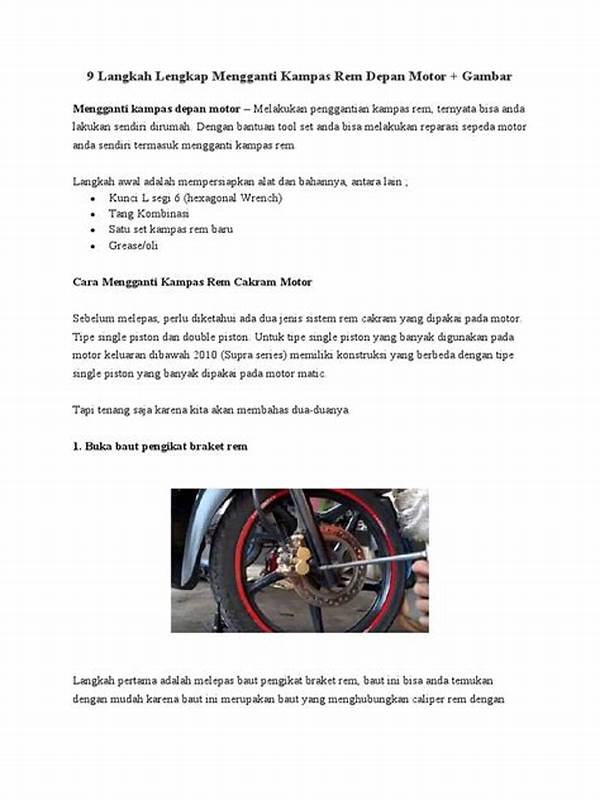 Panduan Lengkap Mengganti Kampas Rem
